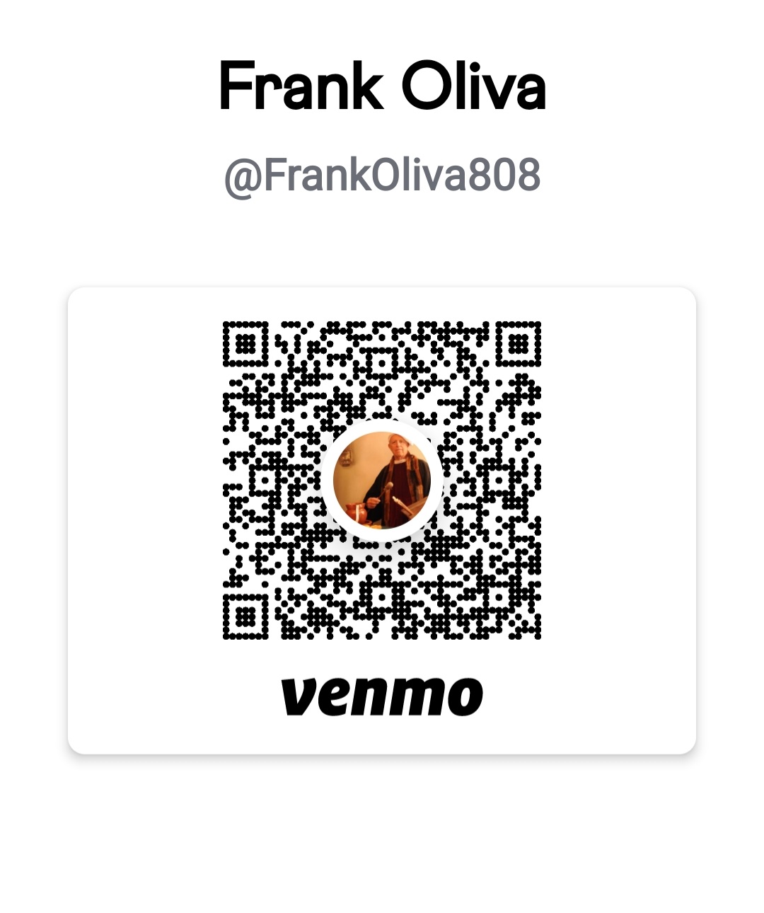 Frank Oliva's Venmo tag