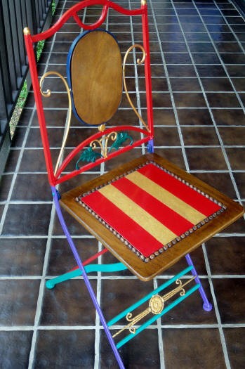 Wrought Iron Folding Chair