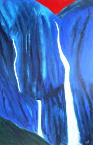 Red, White & Blue Waterfall