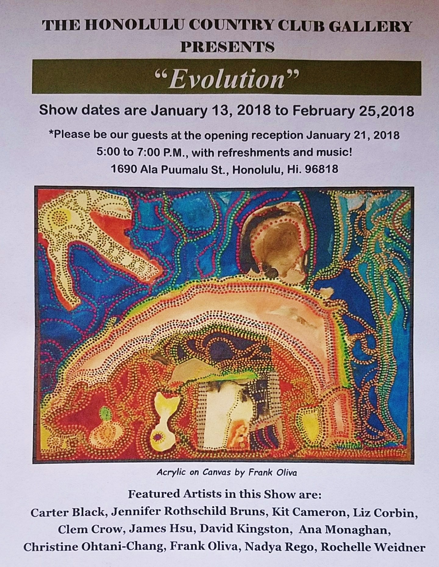 Evolution - Frank Oliva Art Event